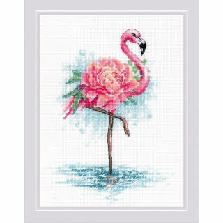 Flamant rose en fleurs 2117 Riolis