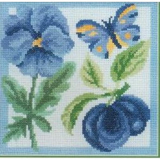 Pensée et papillon bleu C009 RTO