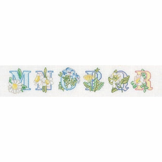 Thea Gouverneur 2089 lin Alphabet floral