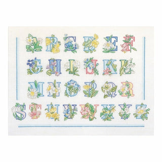 Thea Gouverneur 2089 lin Alphabet floral