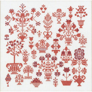 Sampler antique Flower 2092 Aida Thea Gouverneur