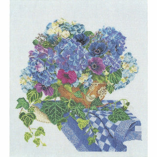 Hortensia et anémones 3025 lin Thea Gouverneur