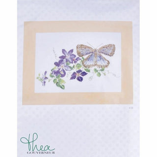 Thea Gouverneur 438 lin Papillon et Clématite