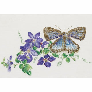 Thea Gouverneur 438 lin Papillon et Clématite