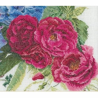 Hydrangea et rose 442 Aida Thea Gouverneur