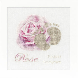 Tableau de Naissance Rose 508 lin Thea Gouverneur