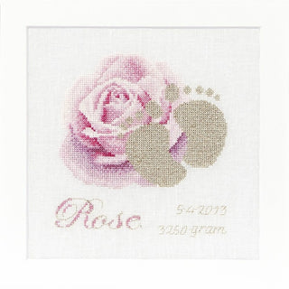 Tableau de Naissance Rose 508 lin Thea Gouverneur
