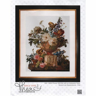 Fleurs dans un vase en albâtre 580 Lin Thea Gouverneur