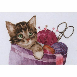 Sewing basket Kitten 736 Aida Thea Gouverneur