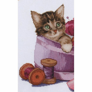 Sewing basket Kitten 736 Aida Thea Gouverneur