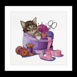 Sewing basket Kitten 736 Aida Thea Gouverneur